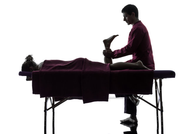 腿足按摩剪影图片下载