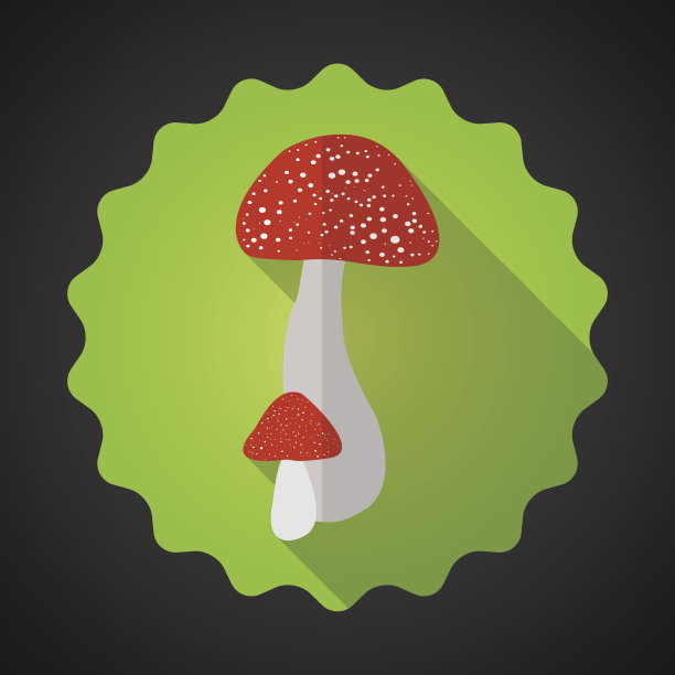 蘑菇坏习惯平面图标矢量背景图片下载