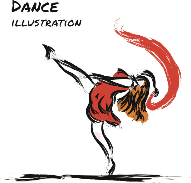 表情舞者用画笔绘画图片下载