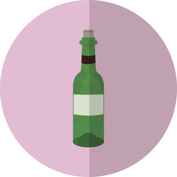 绿色瓶子扁平图标图片下载