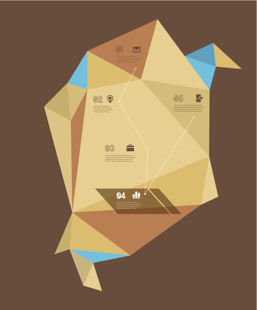 抽象三维多边形时间轴模板图片下载