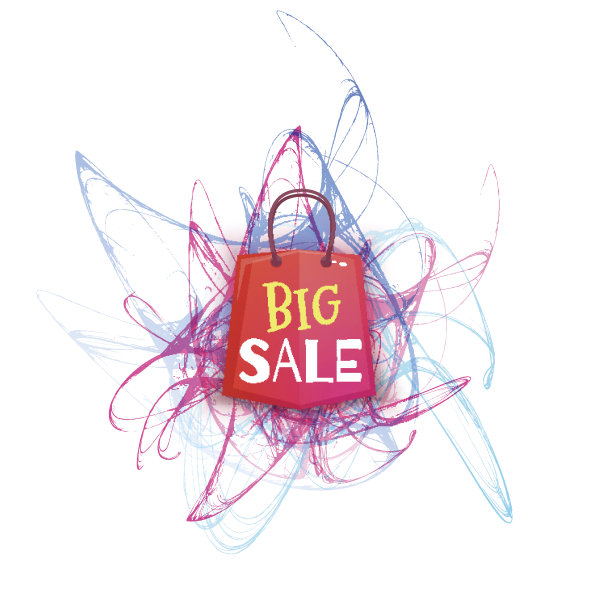 大减价横幅上有红包。矢量图图片下载
