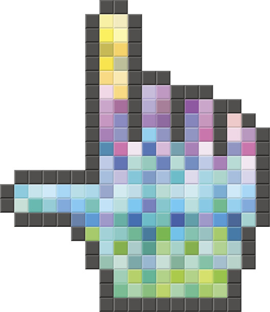 彩色像素计算机光标图片下载