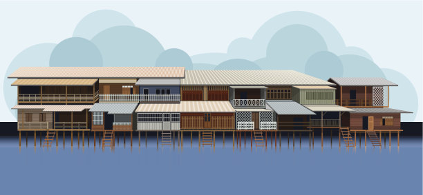 河边的房子图片下载