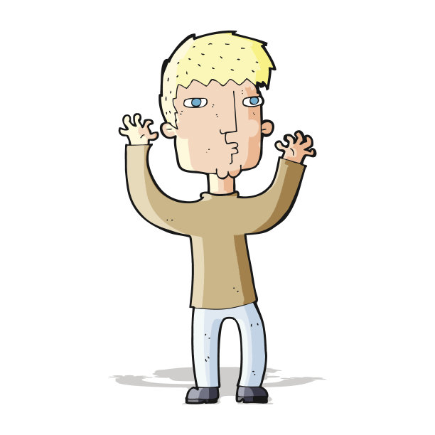 卡通焦虑的男人图片下载