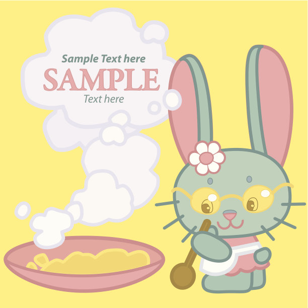 可爱的兔子角色图片下载