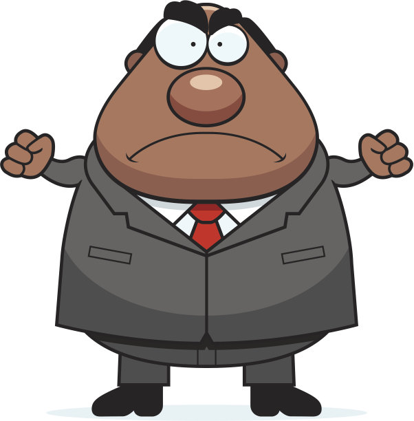 卡通老板疯了图片下载