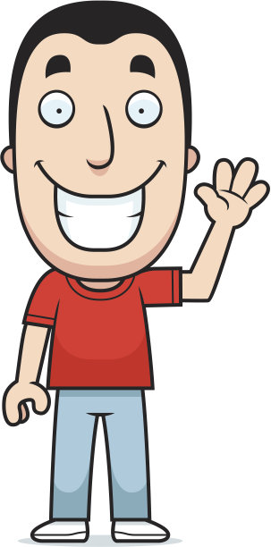 卡通的人挥舞着图片下载