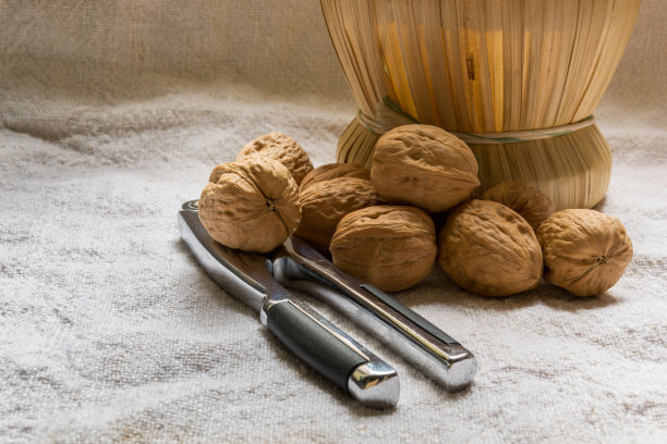 配上一些核桃和胡桃夹图片下载