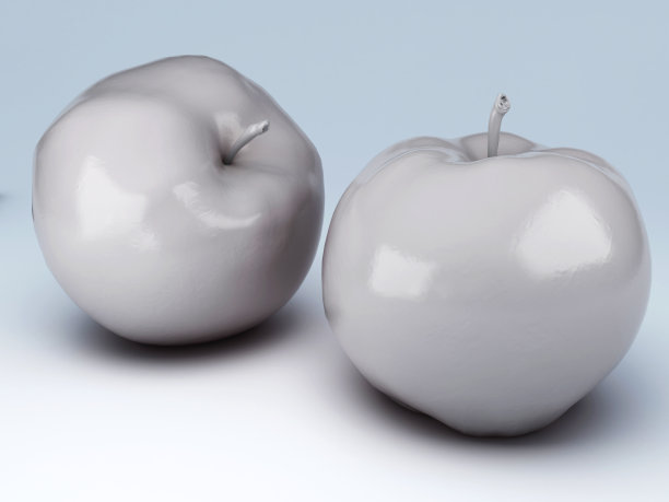 白色apple3d插图图片下载