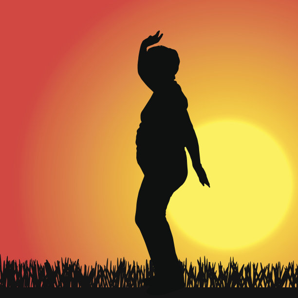 一个女人的矢量剪影。图片下载