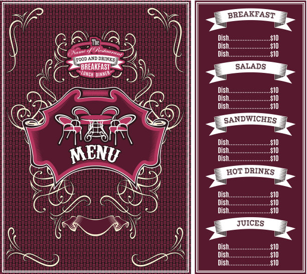 模板为菜单的封面图片下载