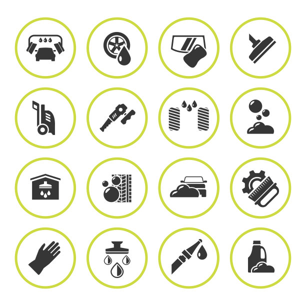 设置圆形洗车图标图片下载