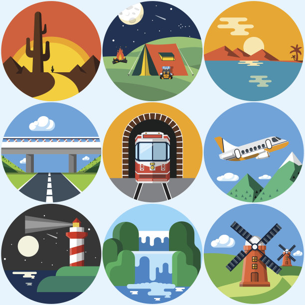 景观平面插图图片下载