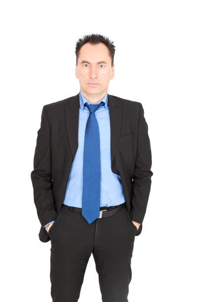 英俊的商人在不同的服装做不同的表情图片下载