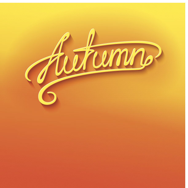 秋天矢量字体图片下载