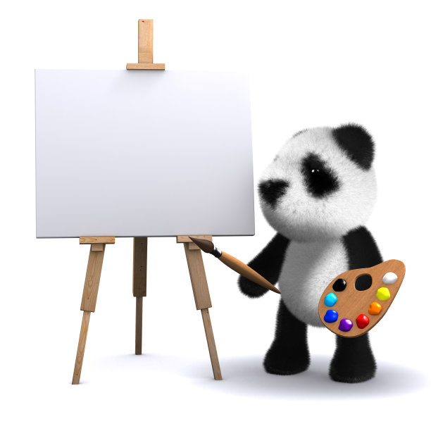 3d熊猫是一个艺术家图片下载