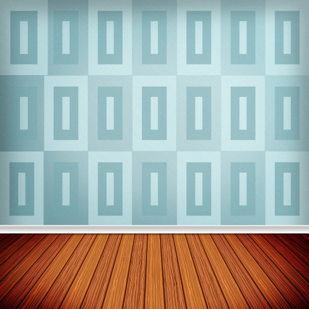 空房间，室内贴着墙纸图片下载