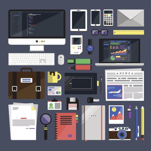 扁平图标矢量合集概念图片下载