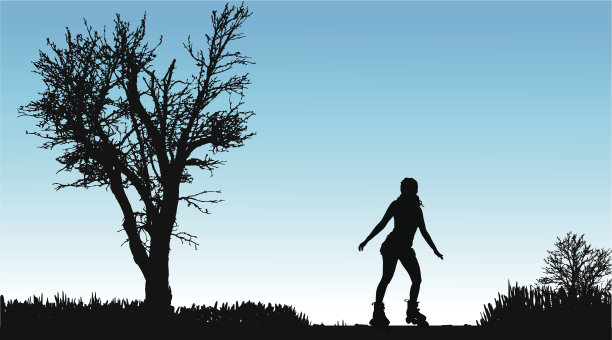 矢量剪影的女人。图片下载