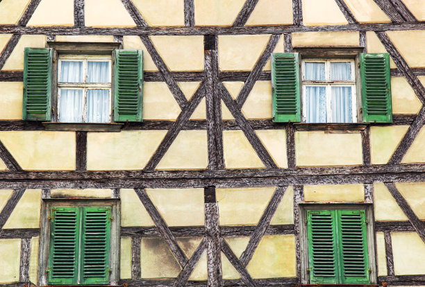 法赫维克中世纪房屋的正面图片下载