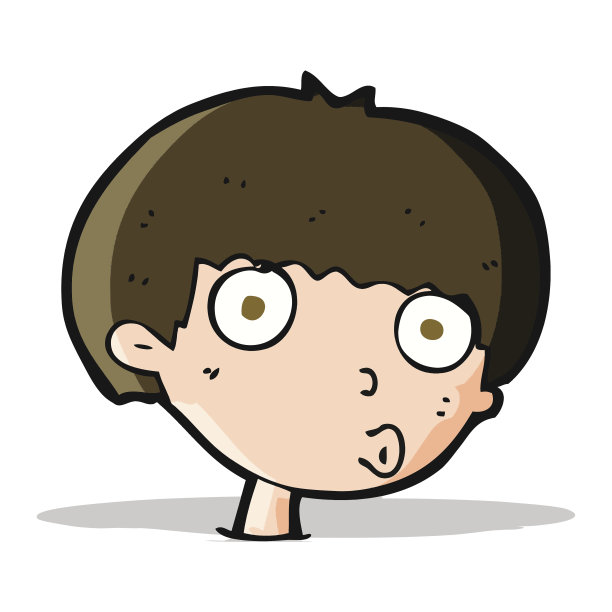 卡通惊讶的男孩图片下载