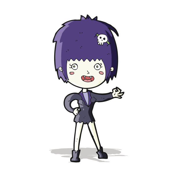 卡通吸血鬼的女孩图片下载