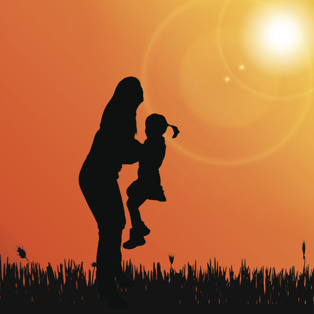 自然的矢量剪影。素材图片