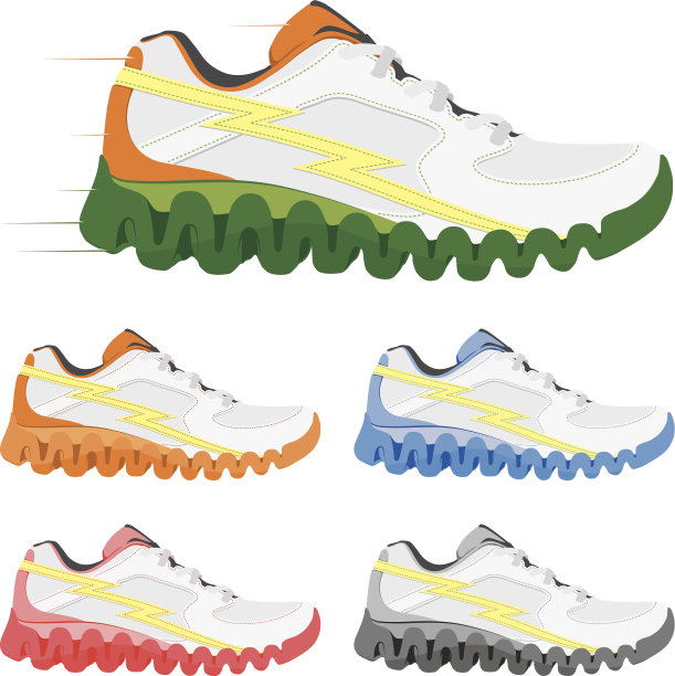 向量的跑鞋图片下载