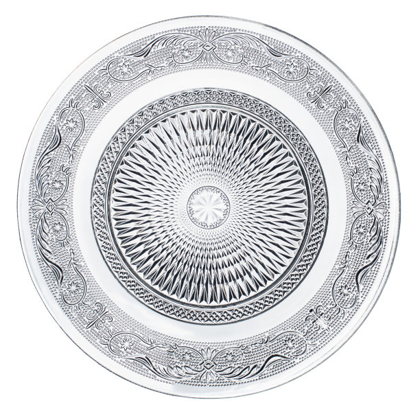 有图案的碟形玻璃器皿清洁干净图片下载