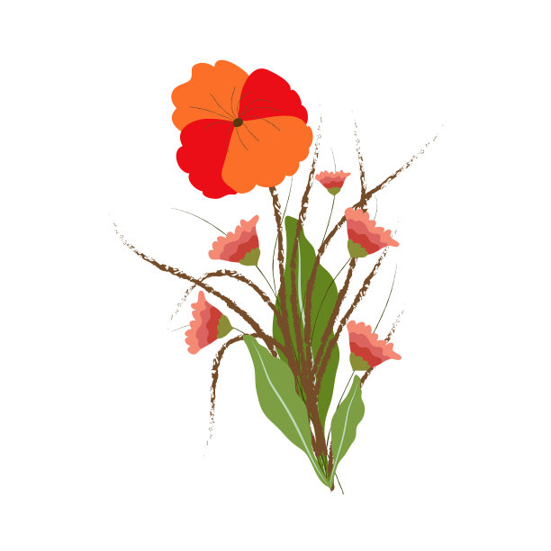 背景与花在复古风格图片下载