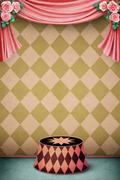 粉彩背景与讲台图片下载