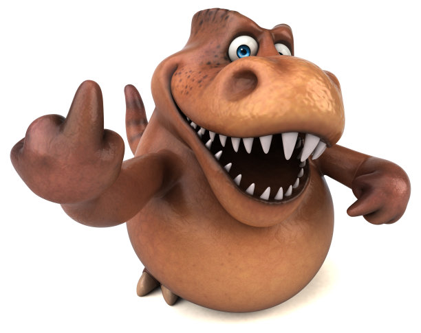 有趣的Trex - 3D插图图片下载