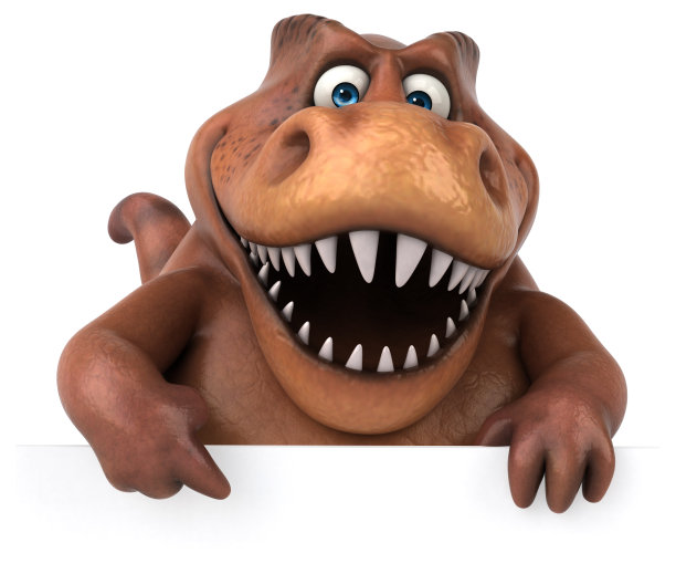 有趣的Trex - 3D插图图片下载