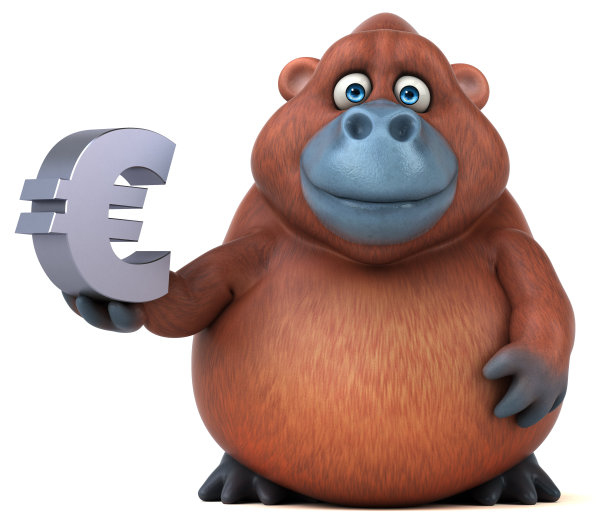 有趣的猩猩- 3D插图图片下载