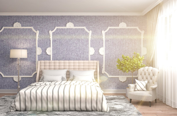 卧室内。三维演示图片下载