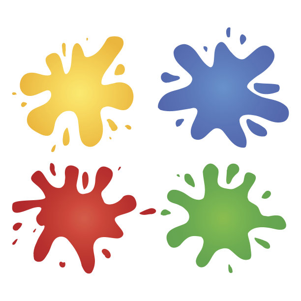 五颜六色的水彩溅图片下载