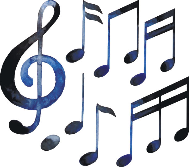 水彩音符图片下载