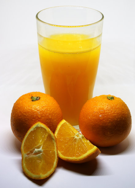 一杯果汁和桔子图片下载
