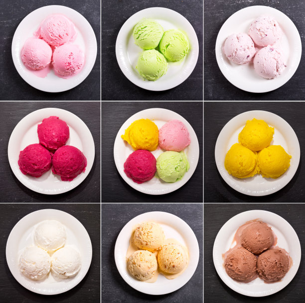 各种冰淇淋拼贴画图片下载