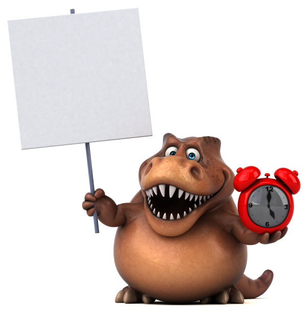 有趣的Trex - 3D插图图片下载