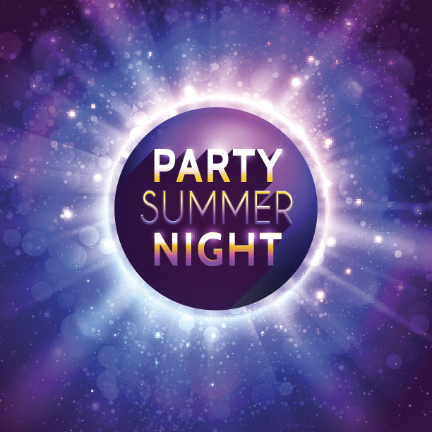 闪光装饰迪斯科球与散焦矢量背景标题图片下载