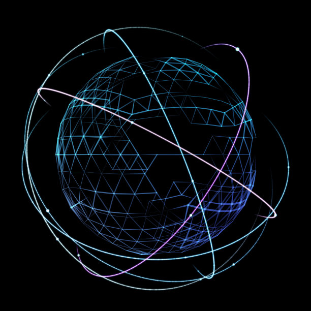 轨道空间全球网络的数字化设计图片下载