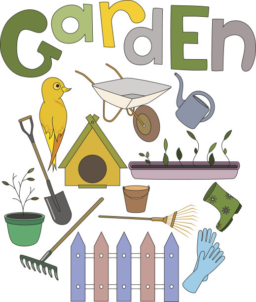 春天的象征和花园的物品图片下载