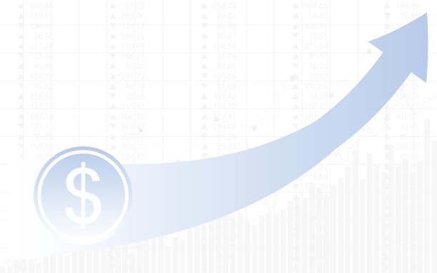 在股票市场中带有美元符号的向上箭头图片下载