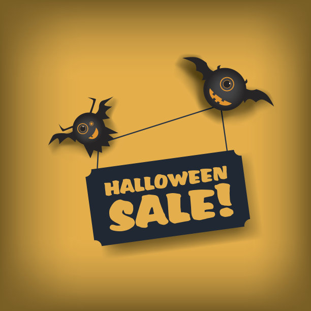 万圣节促销海报模板。特价促销活动。折扣广告横幅图片下载