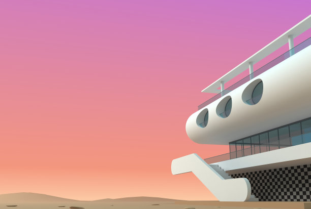 火星上的梦幻现代别墅图片下载