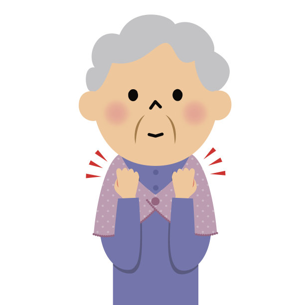 女性老年人，胜利姿势图片下载