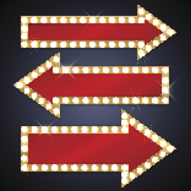 复古风格的箭头形标识图片下载