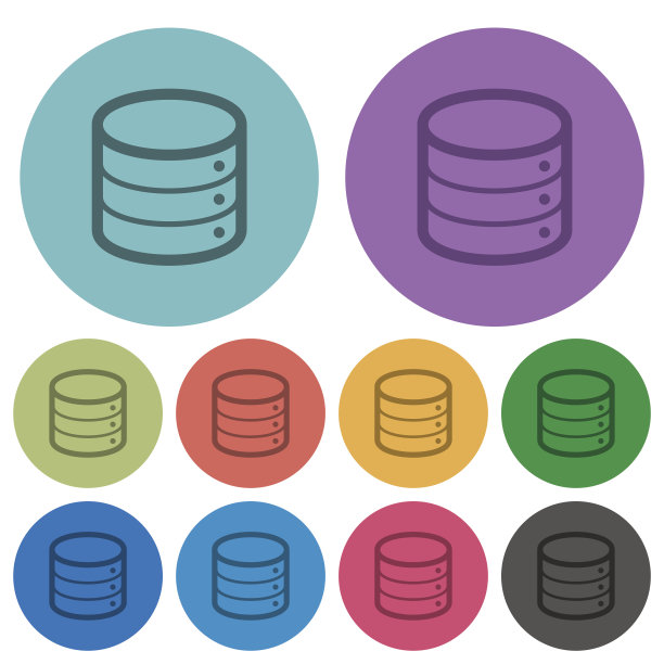 颜色数据库平面图标图片下载